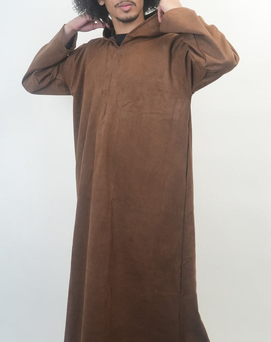 Suede Hooded Thobe