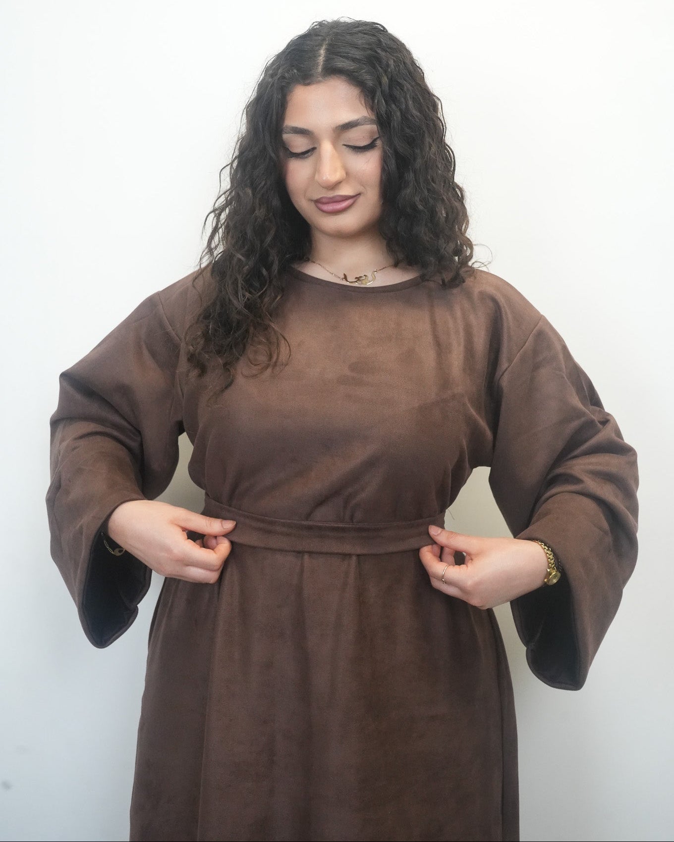 Suede Abaya