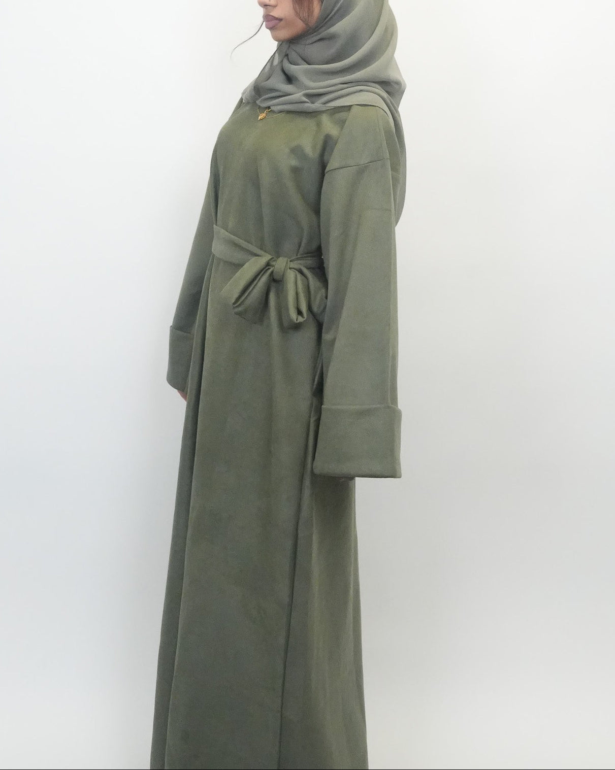 Suede Abaya