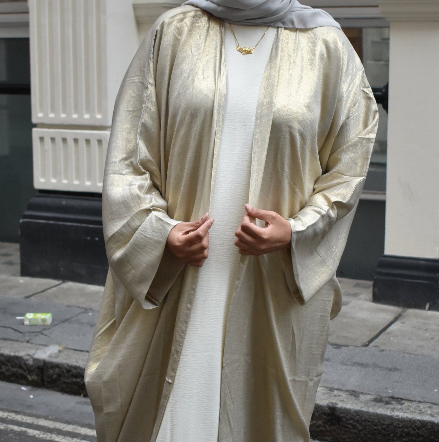 Shimmer Abaya - Gold